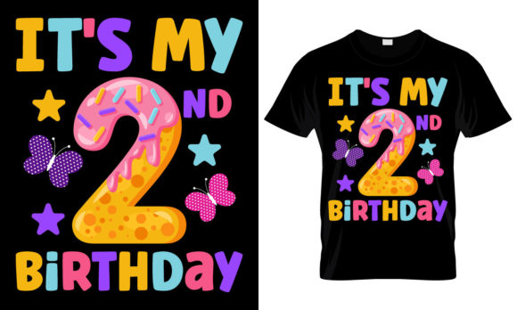 2nd Birthday Svg - Donut Birthday Svg: A Playful Graphic for Local Branding and T-Shirt Designs