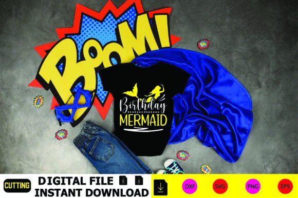 Birthday Mermaid: A Fresh Embroidery Design for Custom Tote Bags and More