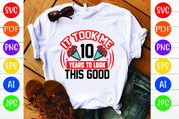 Birthday T-Shirt Design: A Decade of Joy in Modern Graphics